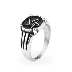 Vintage Five-pointed Star Stainless Steel Ring