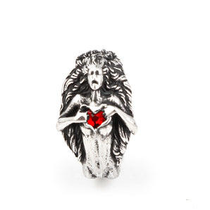 Vintage Open Your Heart Stainless Steel Ring