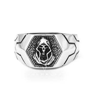 Grim Reaper Skull Stainless Steel Men’s Ring