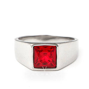 Minimalist Birthstone Stainless Steel Ring