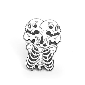 6 Pcs Punk Skull Design Alloy Brooches