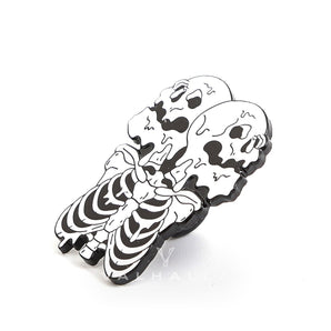 6 Pcs Punk Skull Design Alloy Brooches