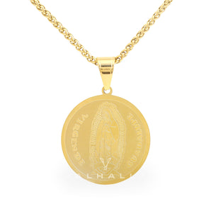 Mayan Sundial Memorial Virgin Stainless Steel Pendant