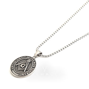 AG Eye Of Providence Stainless Steel Masonic Pendant & Chain