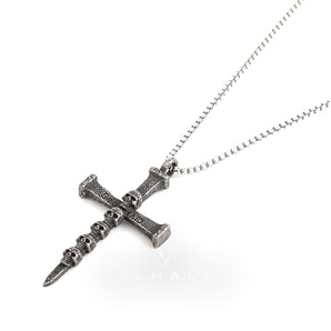 Deathly Skull And Cross Stainless Steel Pendant