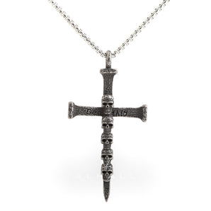 Deathly Skull And Cross Stainless Steel Pendant & Chain