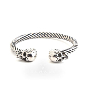 Ghost Head Stainless Steel Opening Bracelet