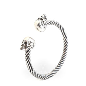 Ghost Head Stainless Steel Opening Bracelet