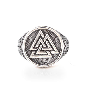 Celtic Knot Valknut Stainless Steel Viking Ring