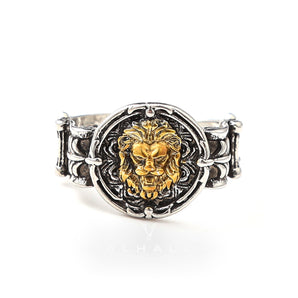Baroque Lion Sterling Silver Seal Ring