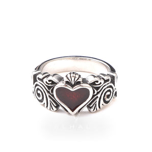 Vintage Heart Stainless Steel Ring