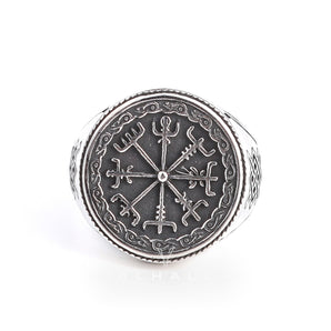 Vegvisir Celtic Knot Stainless Steel Ring