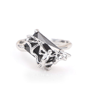 Dark Bat Alloy Gothic Adjustable Ring