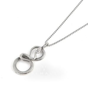 Ferocious Snake Stainless Steel Animal Pendant