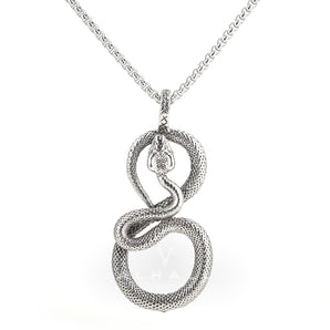 Ferocious Snake Stainless Steel Animal Pendant