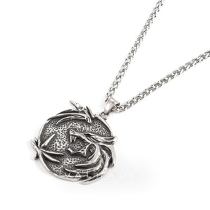 The Medallions Stainless Steel Wolf Pendant & Chain
