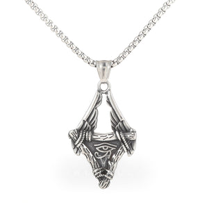 Eye Of Ra Wings Stainless Steel Pendant