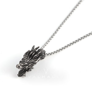 Dragon Head Stainless Steel Pendant & Chain