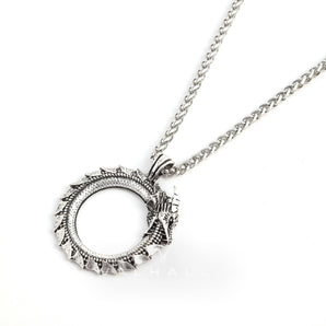 Self-Devourer Pure Tin Ouroboros Necklace