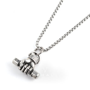 Fist Dumbbell Stainless Steel Pendant