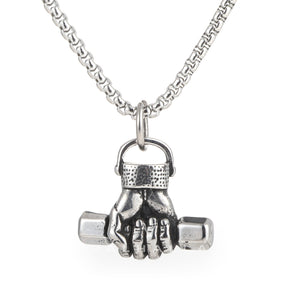 Fist Dumbbell Stainless Steel Pendant