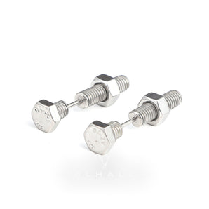 Hex Bolt Stainless Steel Screw Stud Earrings