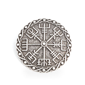 Vegvisir Viking Compass Alloy Brooch