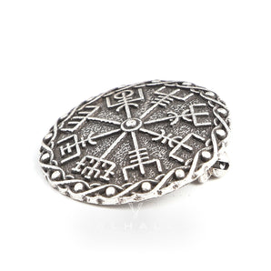 Vegvisir Viking Compass Alloy Brooch