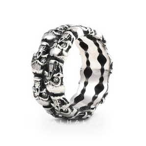 Punk Skulls Stainless Steel Ring