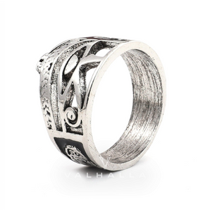 Egyptian Eye of Ra Ankh Stainless Steel Egypt Ring