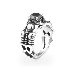 Gothic Tribute Gem Stainless Steel Skull Ring