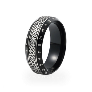 Norse Runes Celtic Knot Stainless Steel Viking Ring