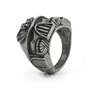 Punk Skull Wings Stainless Steel Biker Ring