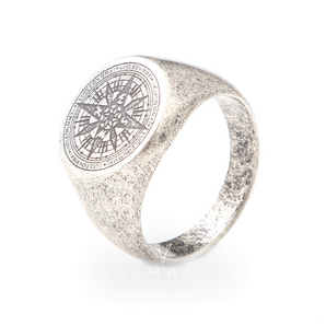 Simple Design Compass Stainless Steel Ring