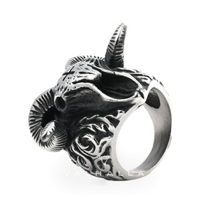The Devil Satan Stainless Steel Skull Ring