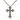 Budded Cross Stainless Steel Skull Pendant