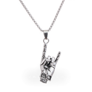 Gothic Dark Rock Stainless Steel Skull Necklace