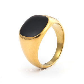 Black Epoxy Stainless Steel Minimalist Ring